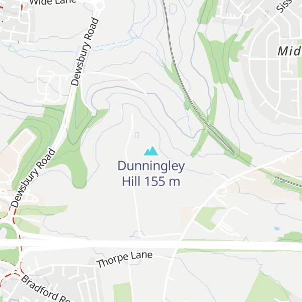 Map of Dunningley Hill