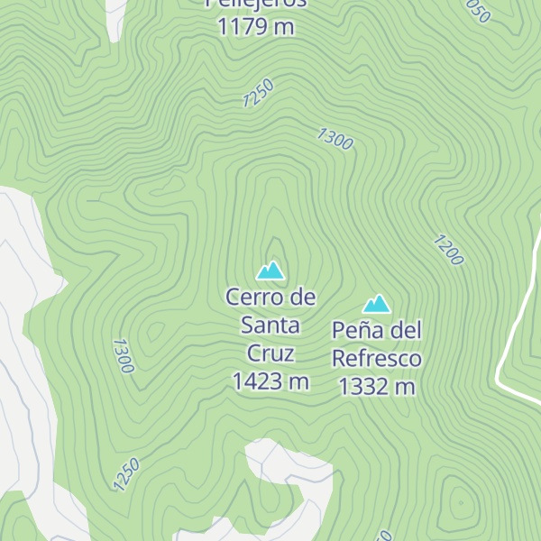 Map of Cerro de Santa Cruz