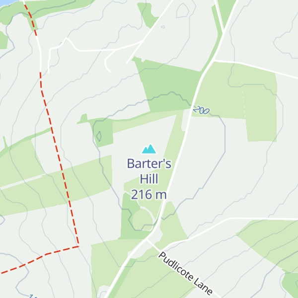 Map of Barter's Hill