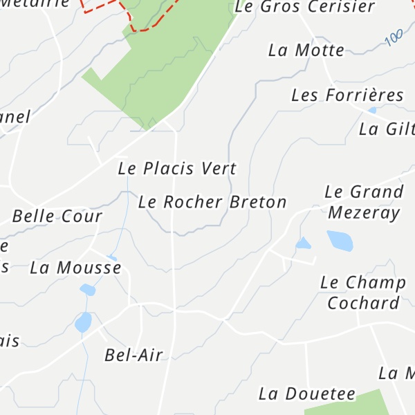 Map of Gîte Le Rocher Breton