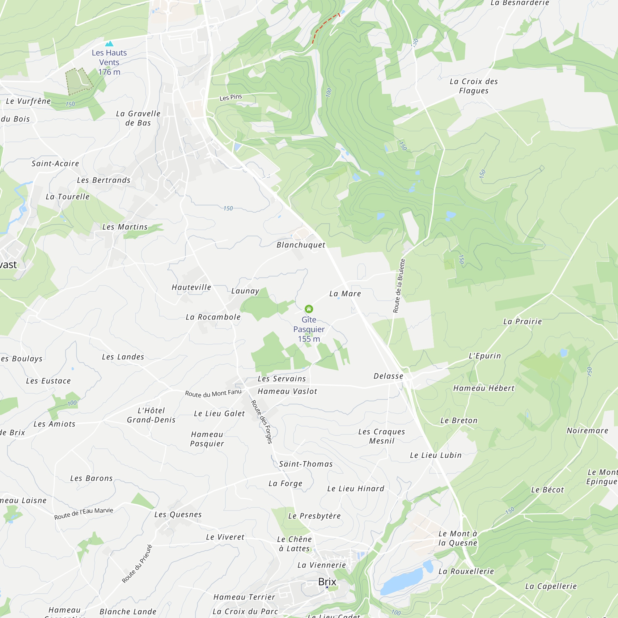 Gîte Pasquier map