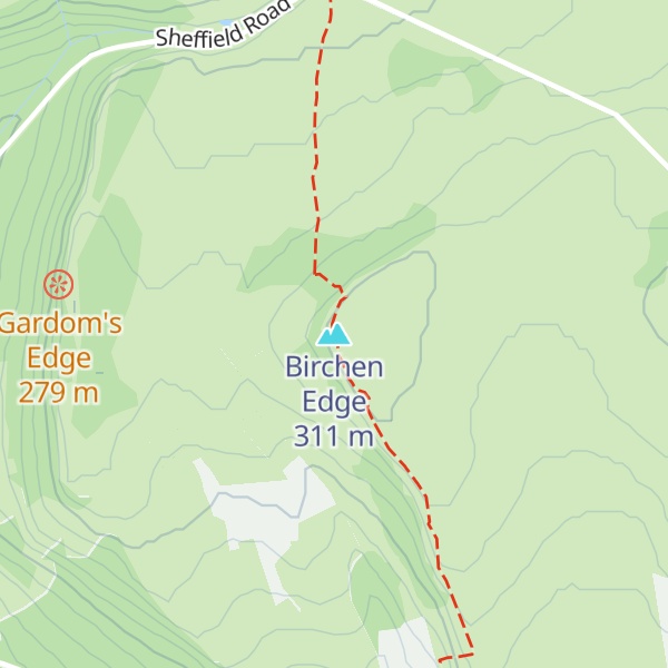 Map of Birchen Edge