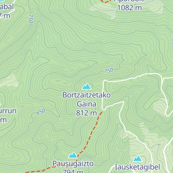 Map of Bortzaitzetako Gaina