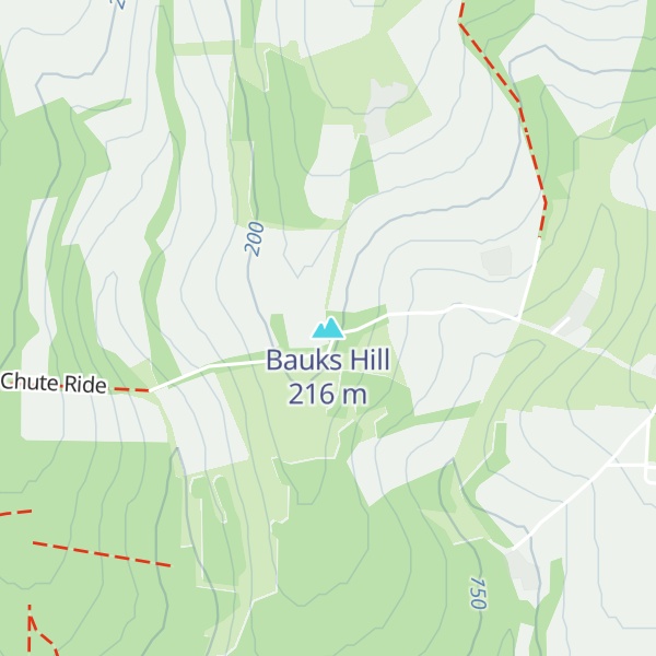 Map of Bauks Hill