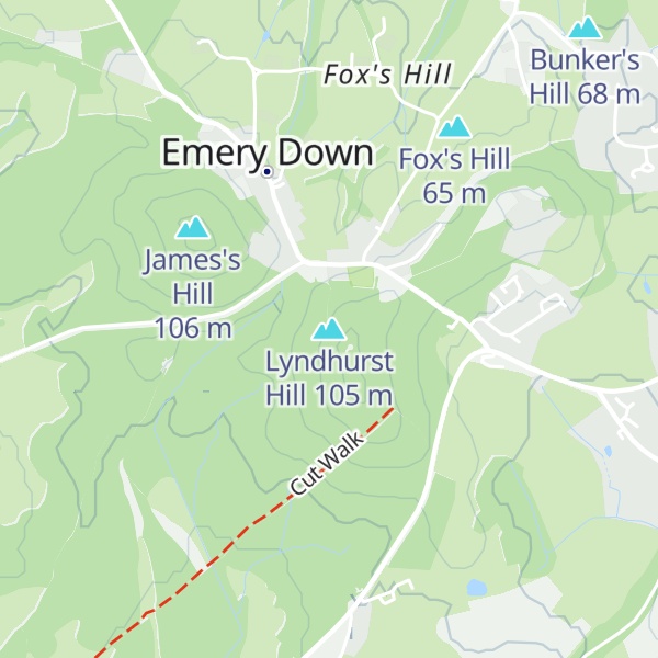 Map of Lyndhurst Hill