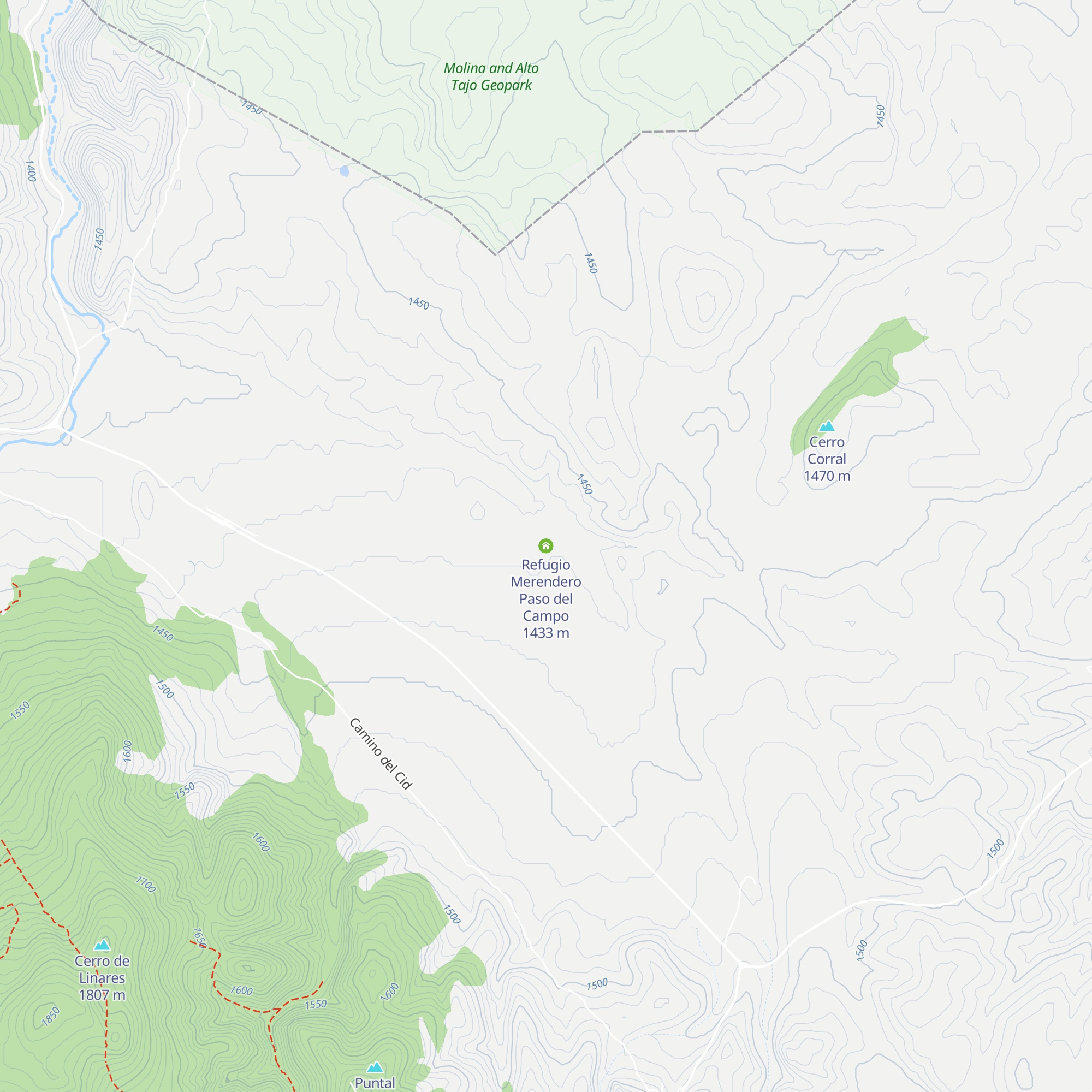 Refugio Merendero Paso del Campo map