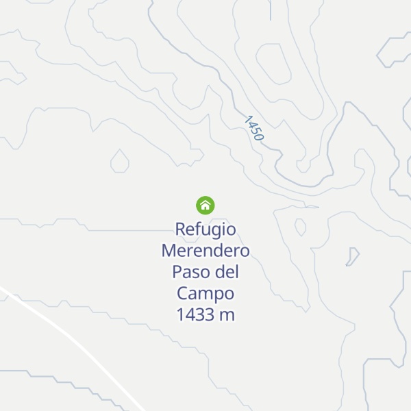 Map of Refugio Merendero Paso del Campo