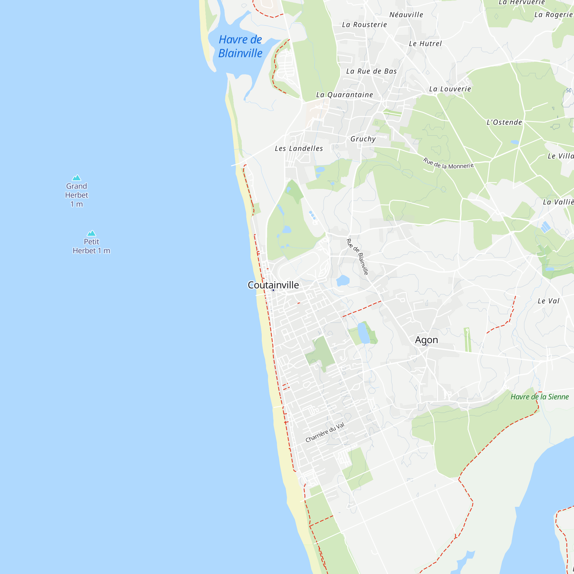 Agon Coutainville map