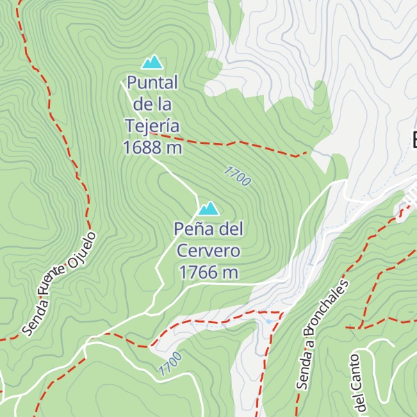 Map of Peña del Cervero