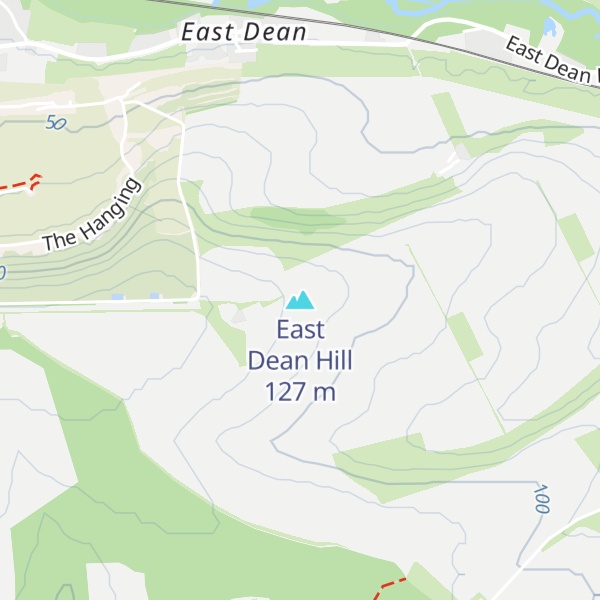 Map of East Dean Hill