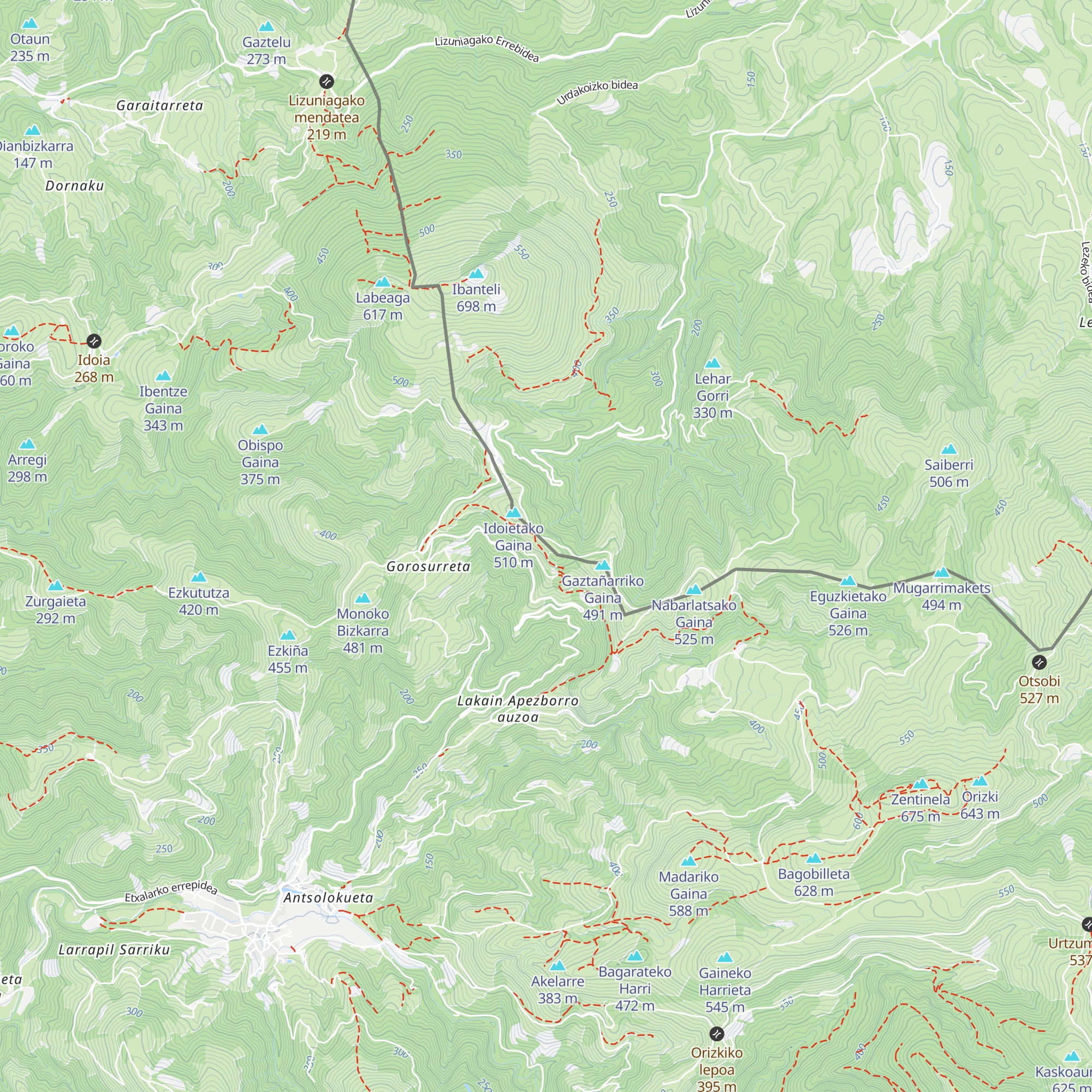 Cabane d'Usategieta map