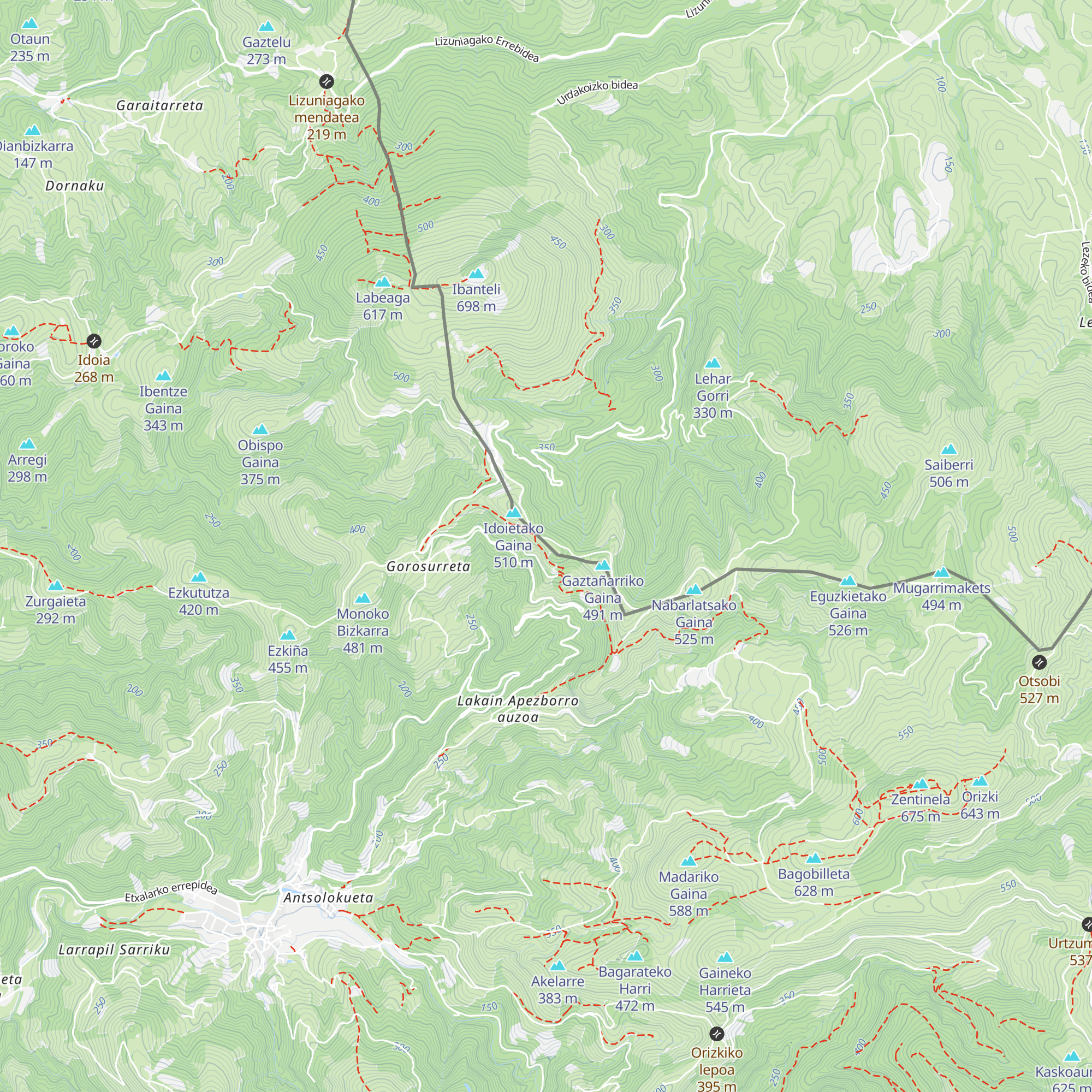 Cabane d'Usategieta map