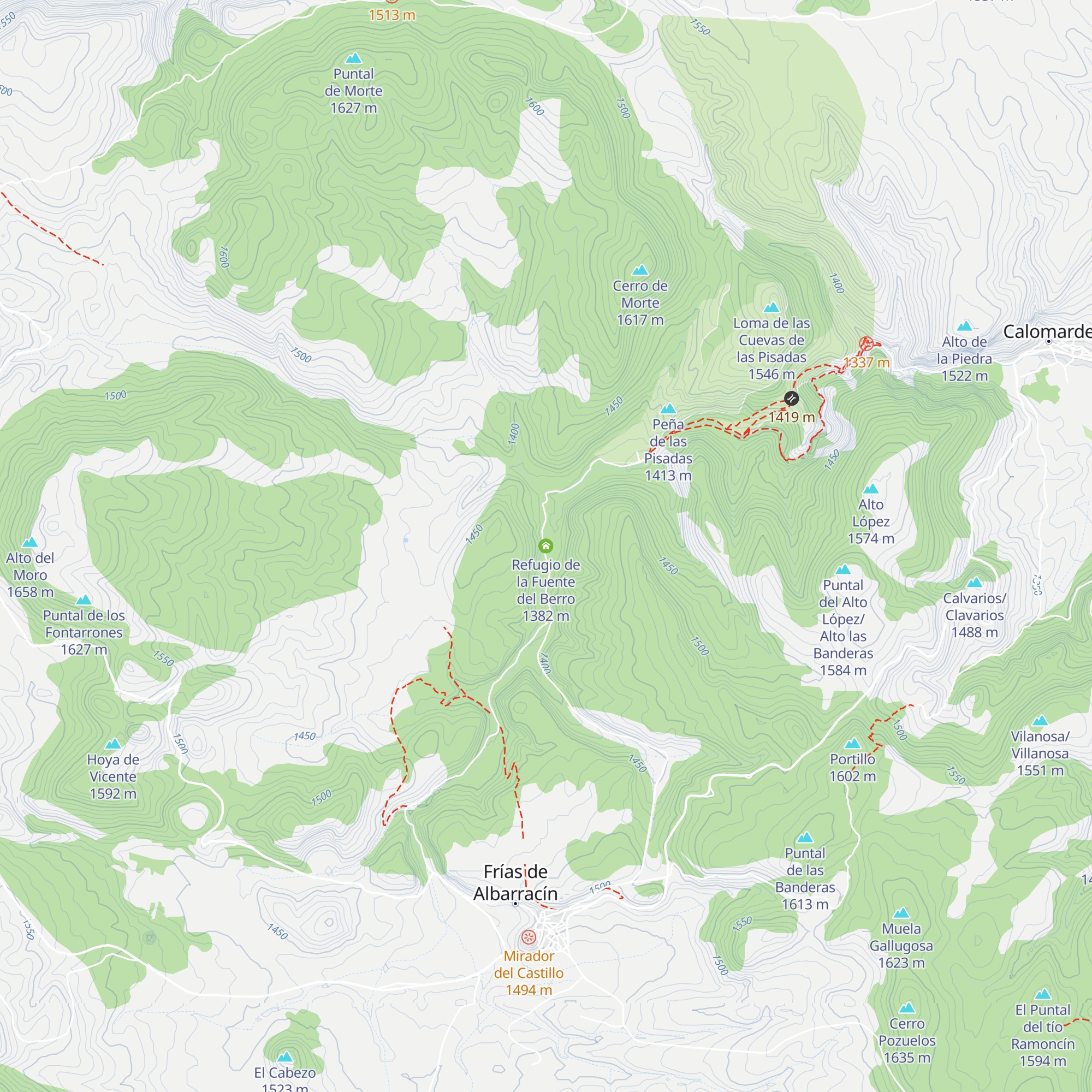 Refugio de la Fuente del Berro map