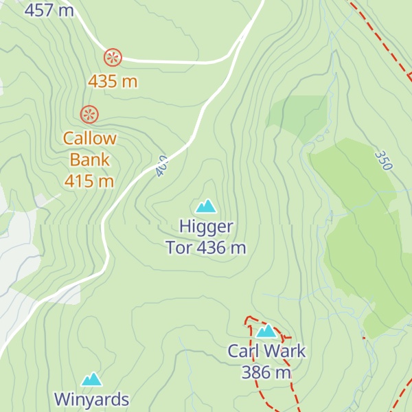 Map of Higger Tor