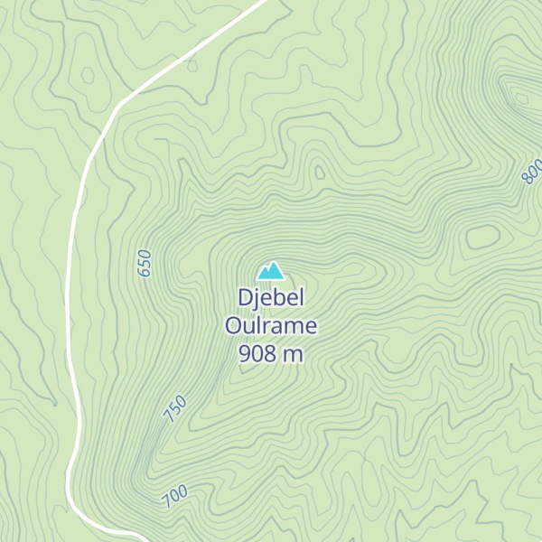 Map of Djebel Oulrame