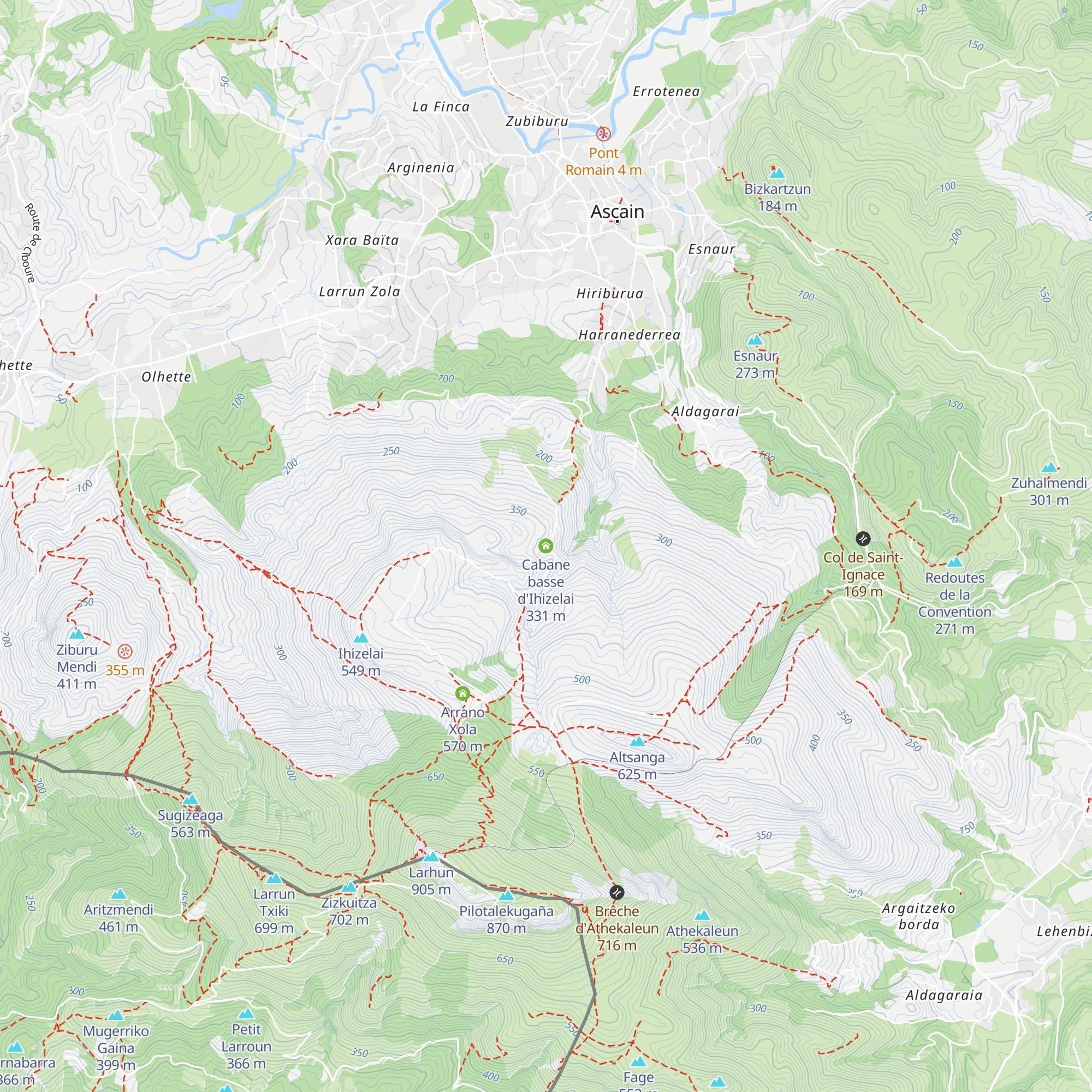 Cabane basse d'Ihizelai map