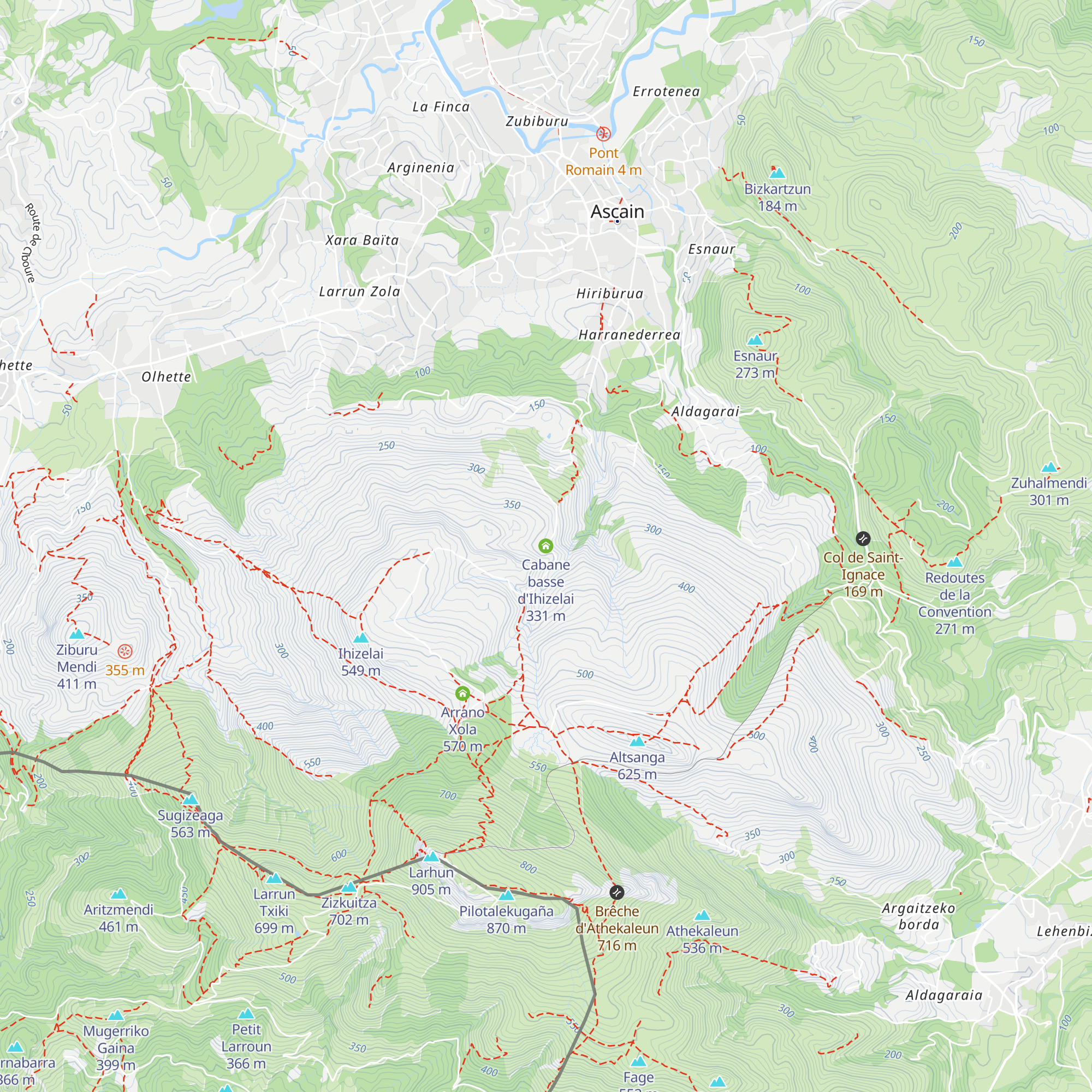 Cabane basse d'Ihizelai map