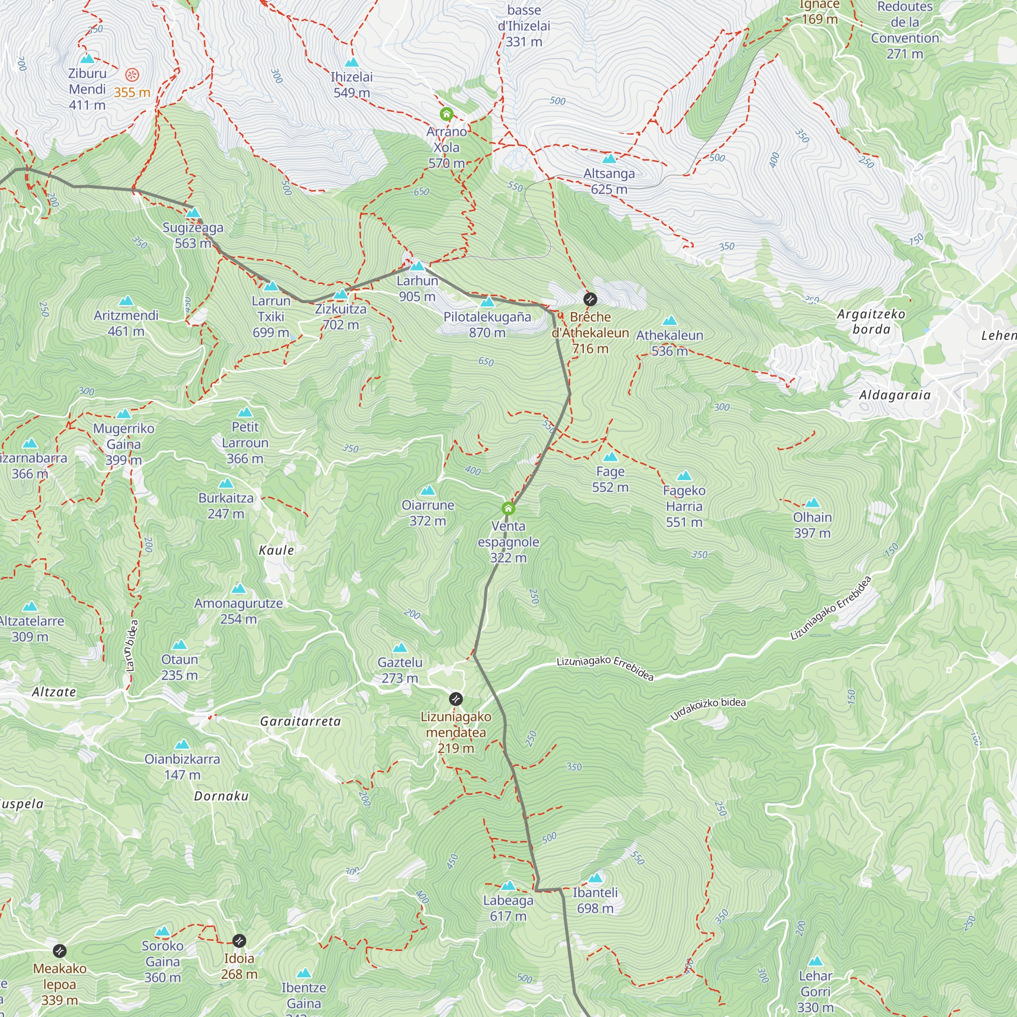 Venta espagnole map