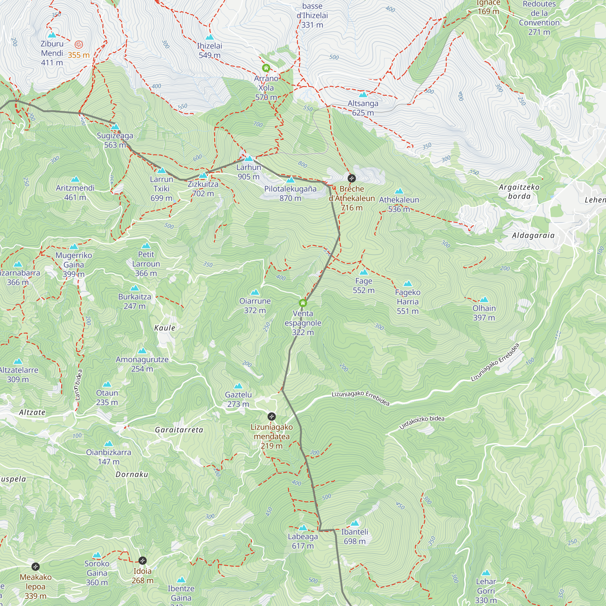 Venta espagnole map