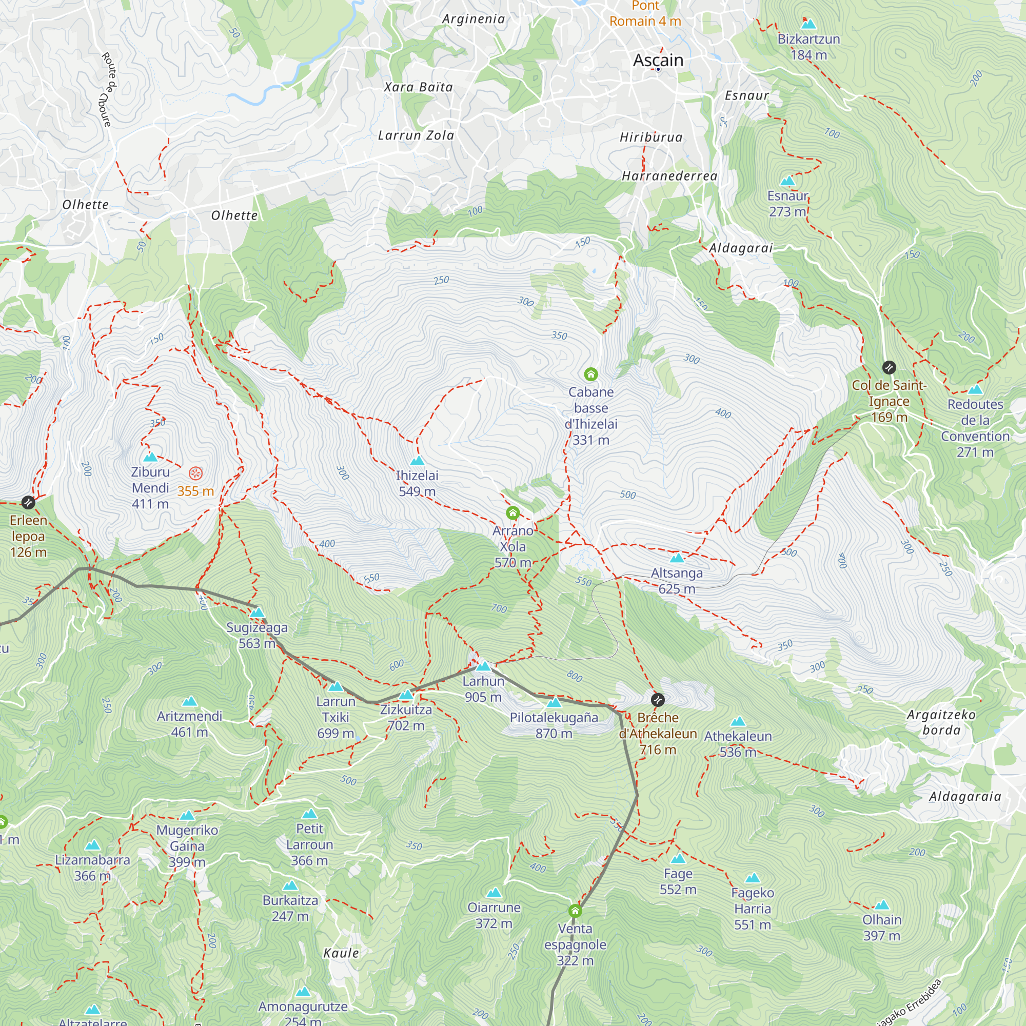 Arrano Xola map