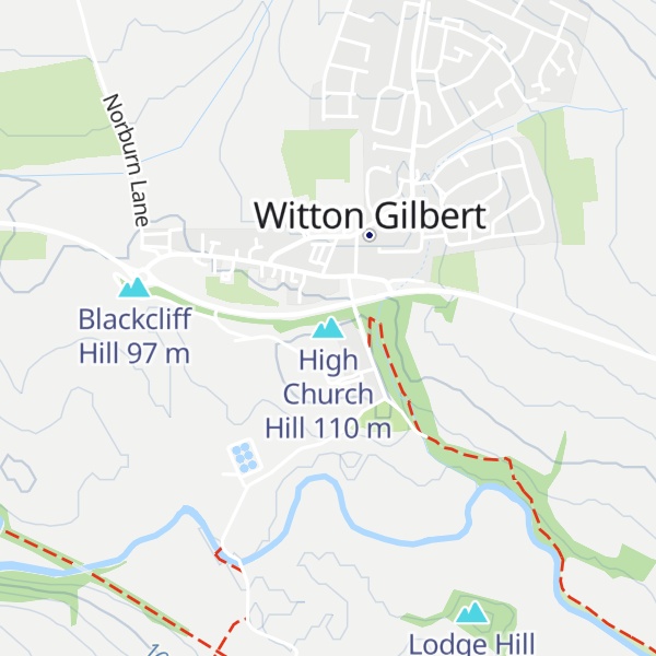 Map of High Church Hill