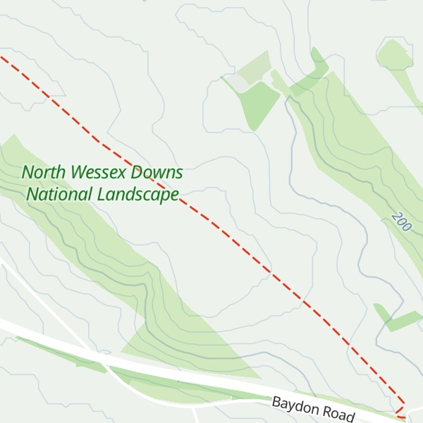 Map of Hinton Downs