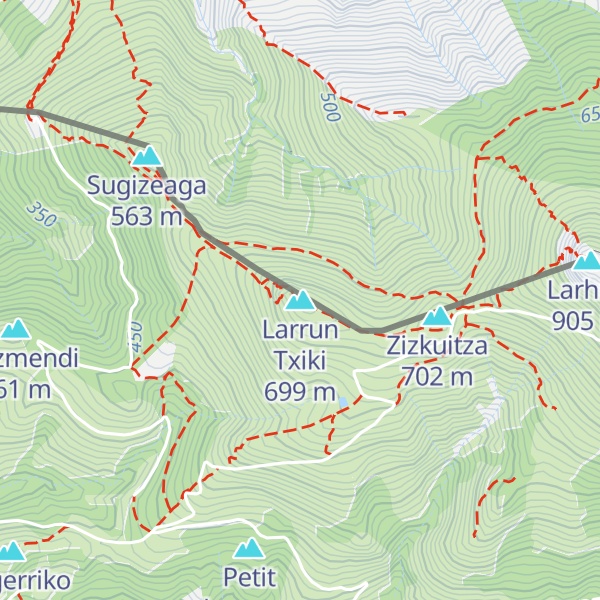 Map of Larrun Txiki