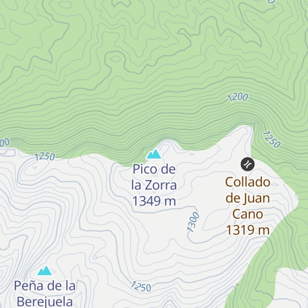 Map of Pico de la Zorra