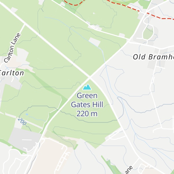 Map of Green Gates Hill