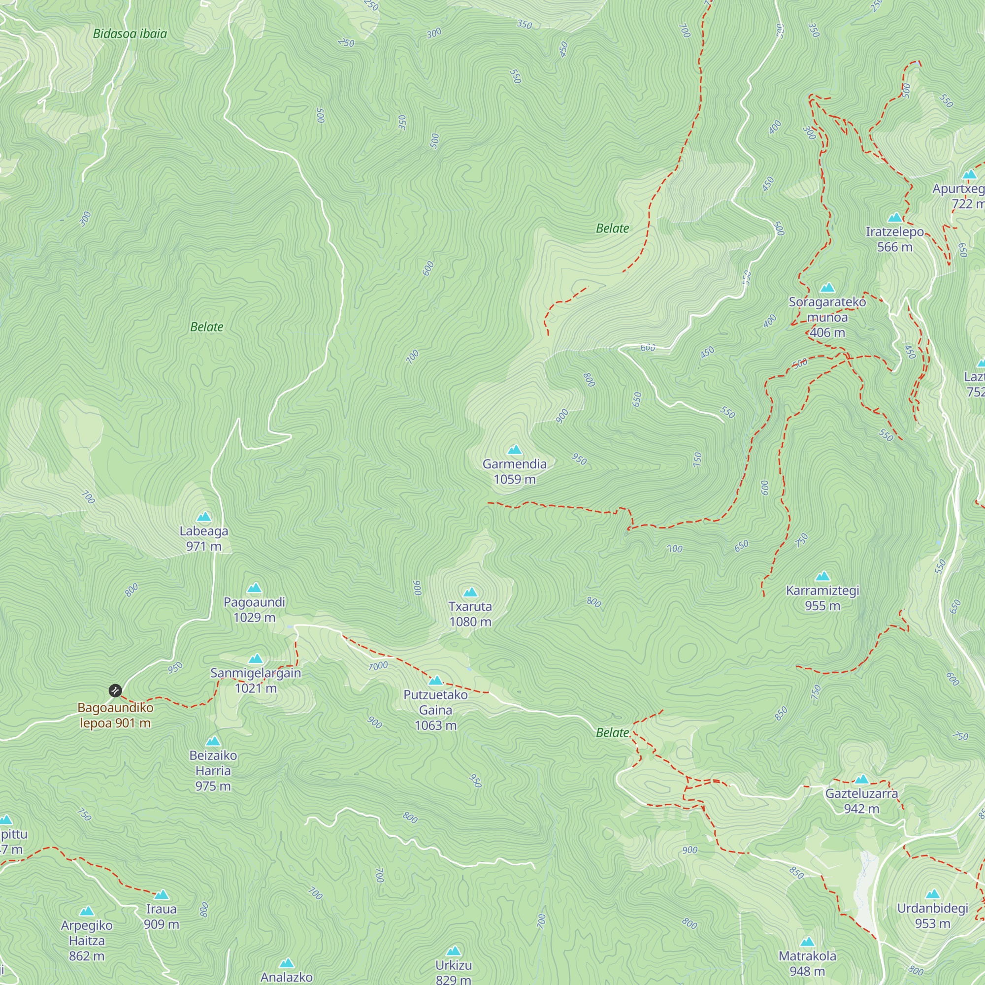 Txarutako etxola map