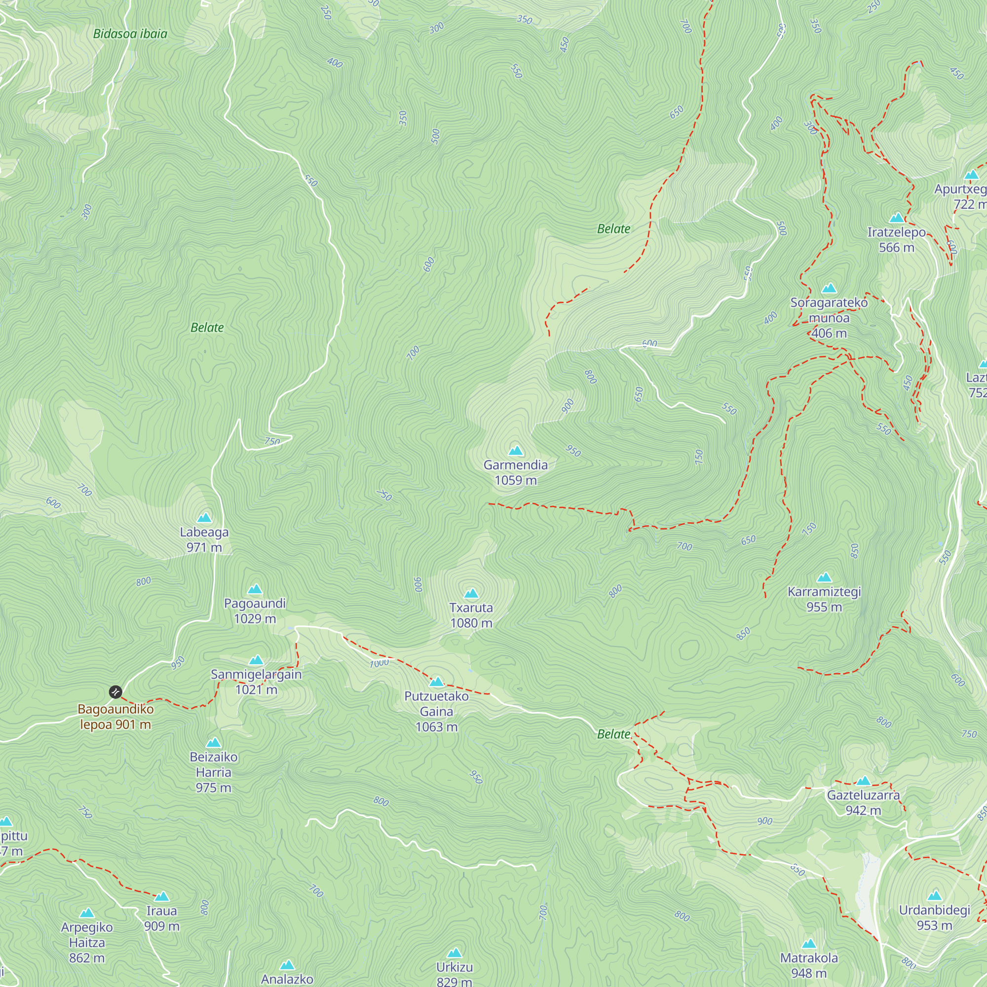 Txarutako etxola map
