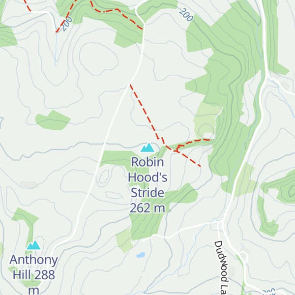 Map of Robin Hood's Stride