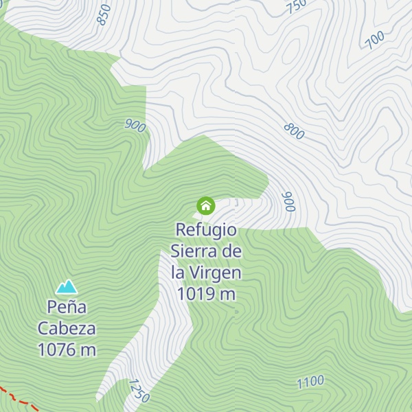 Map of Refugio Sierra de la Virgen