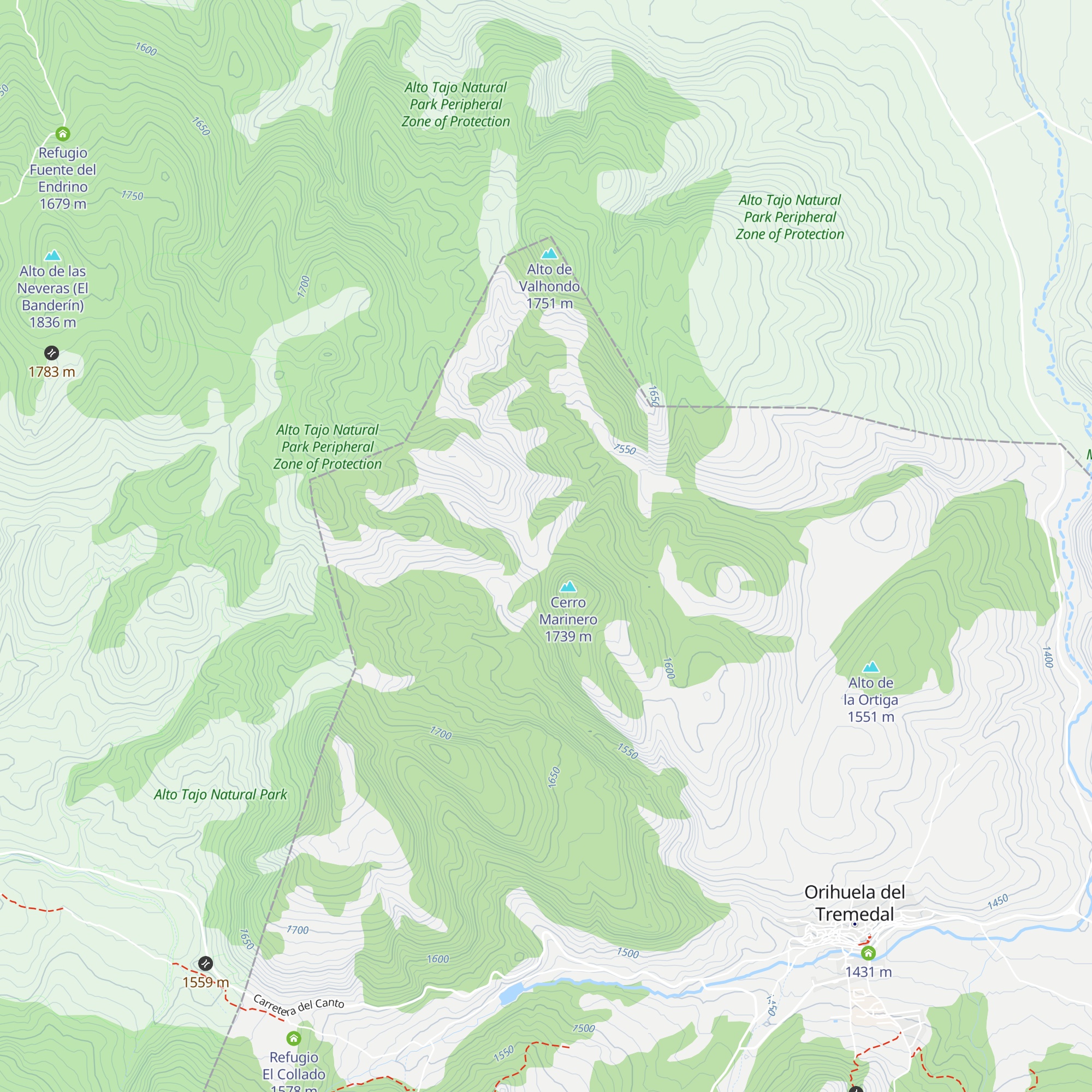 Merendero de El Ojuelo map