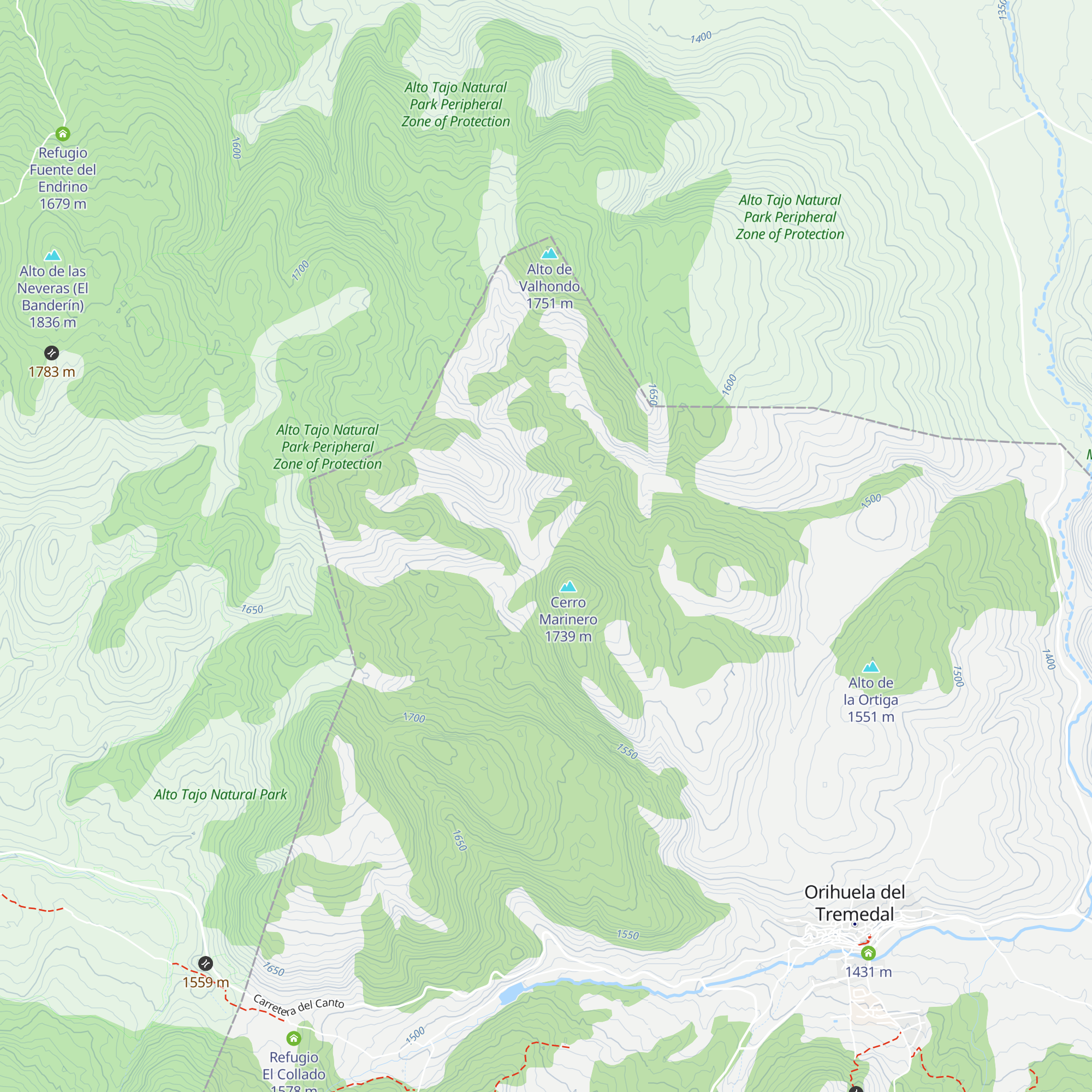 Merendero de El Ojuelo map