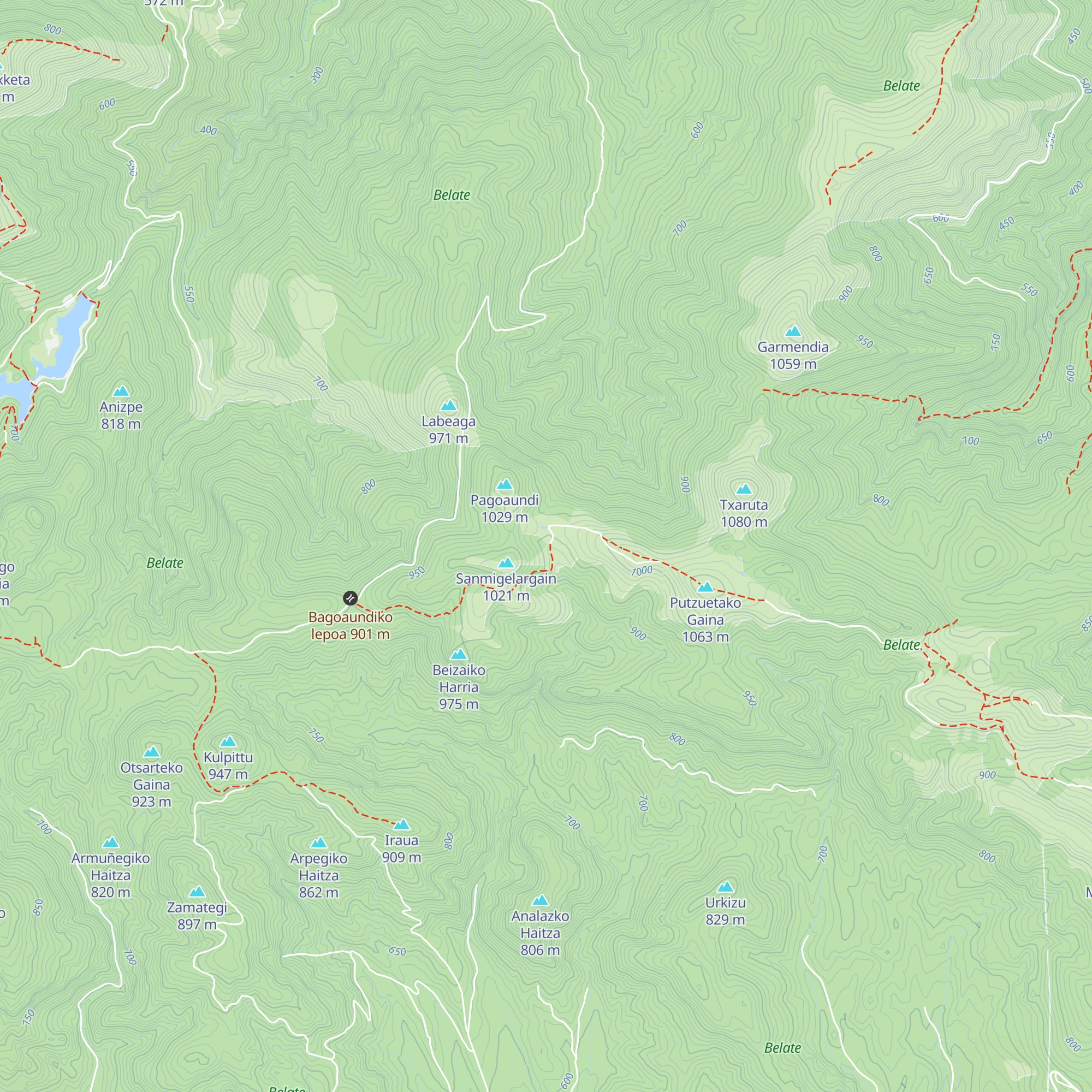 Bidakorriko etxola map