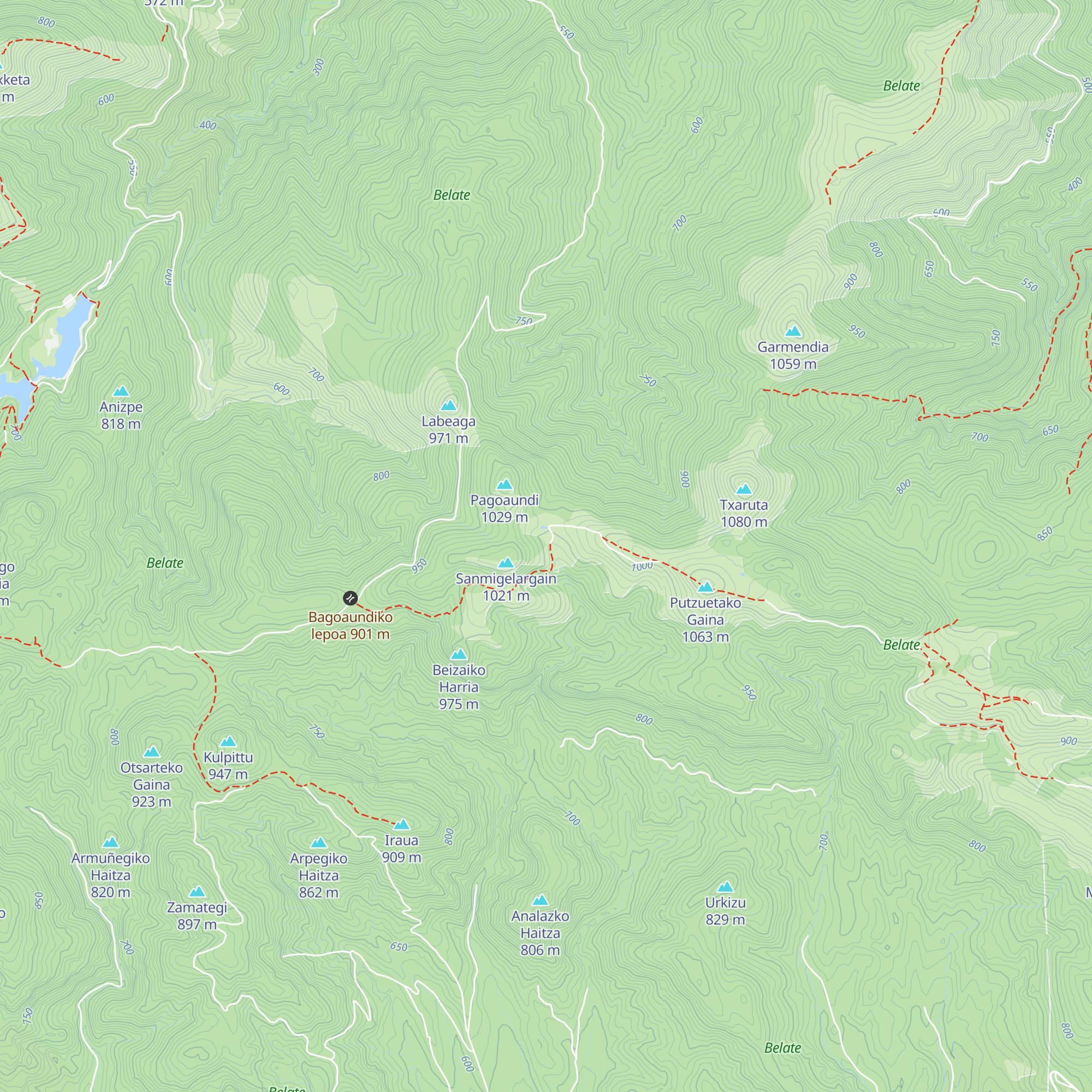Bidakorriko etxola map