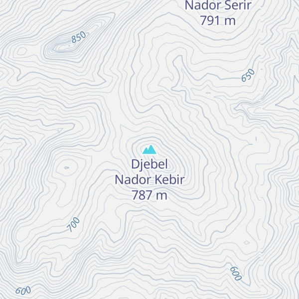 Map of Djebel Nador Kebir