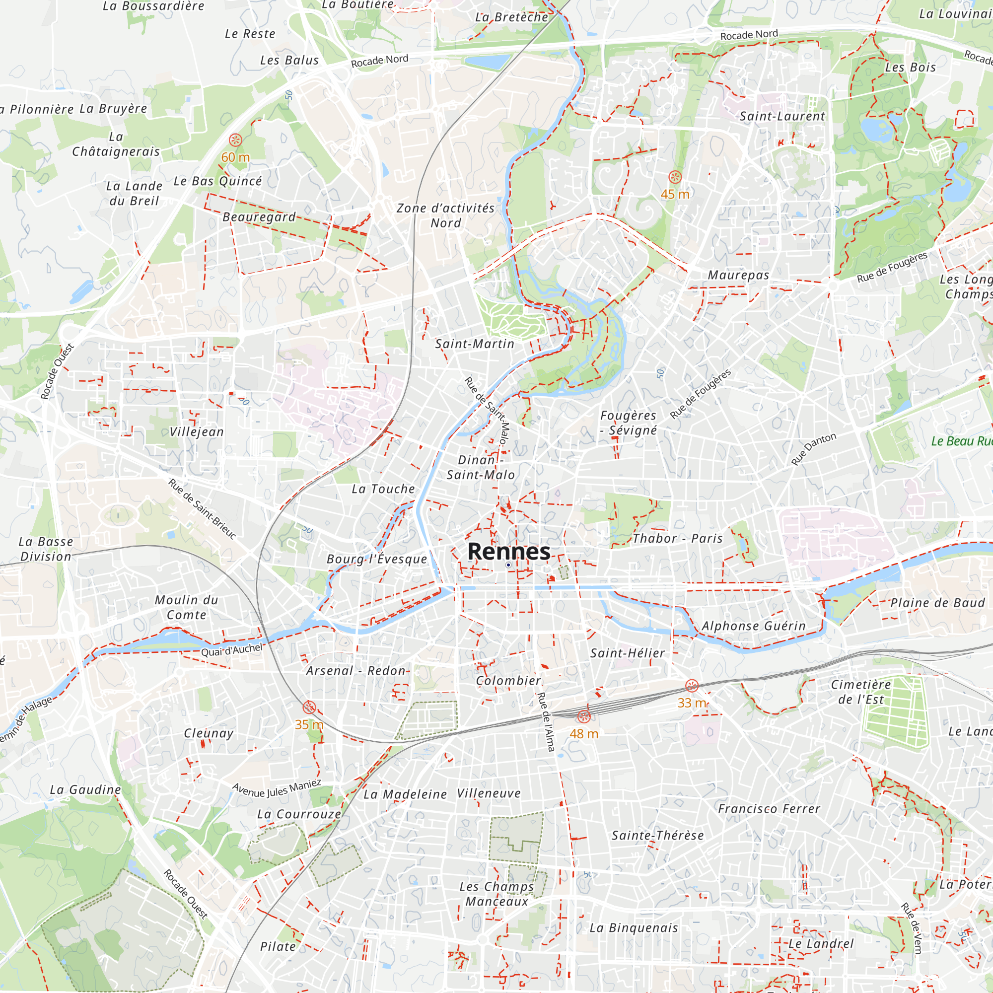 Destination Rennes Office de Tourisme map