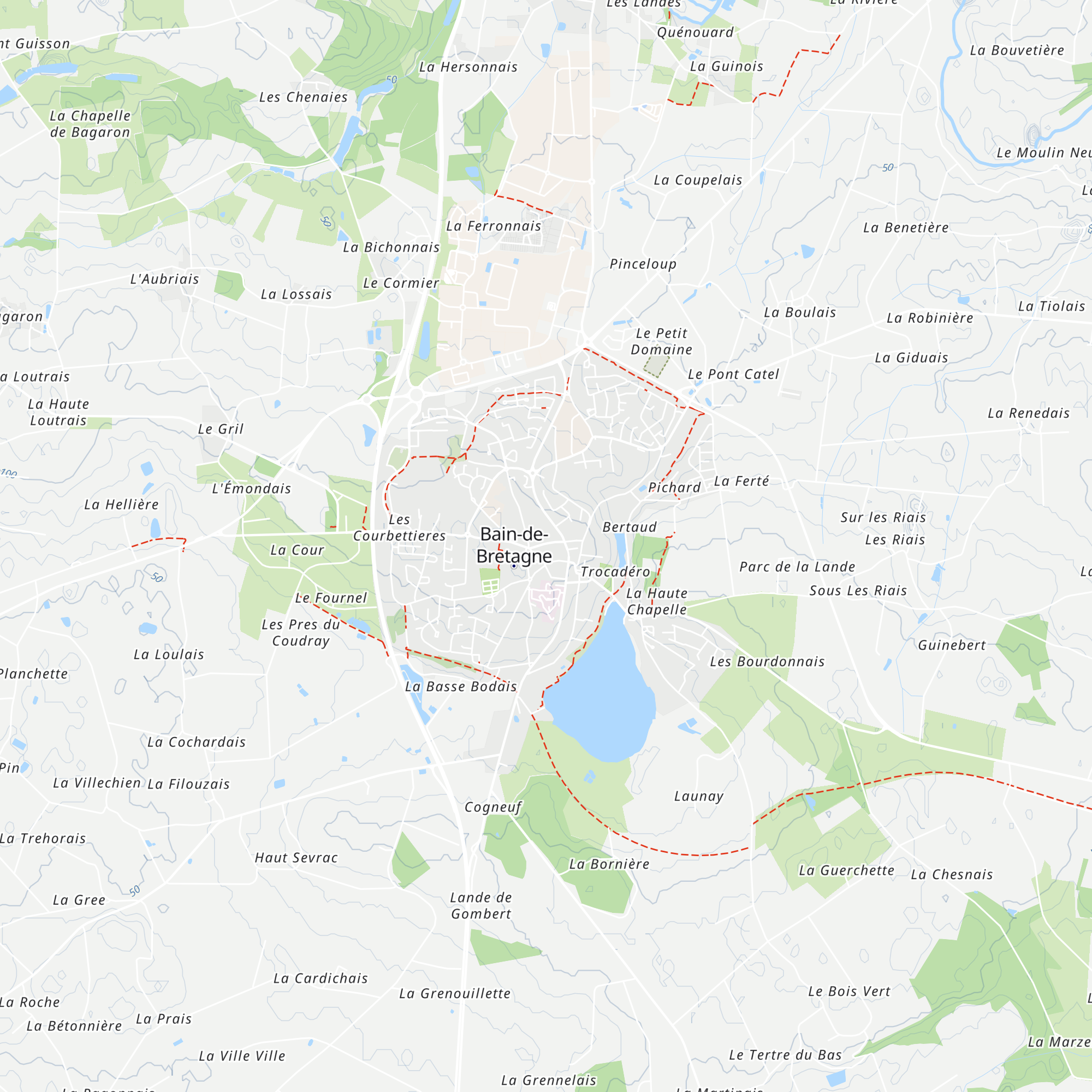 Syndicat d'initiative de Bain-de-Bretagne map