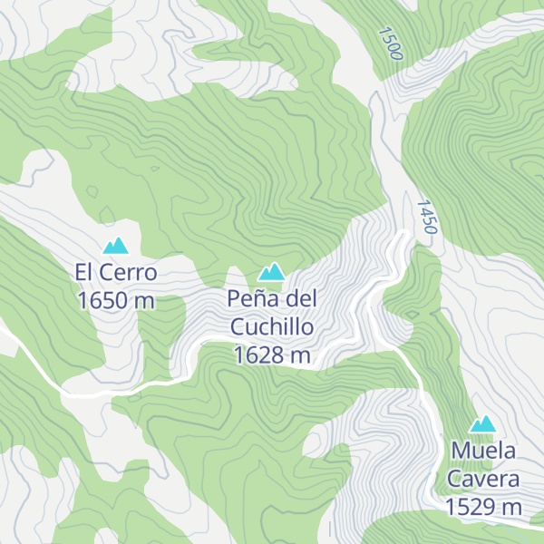 Map of Peña del Cuchillo