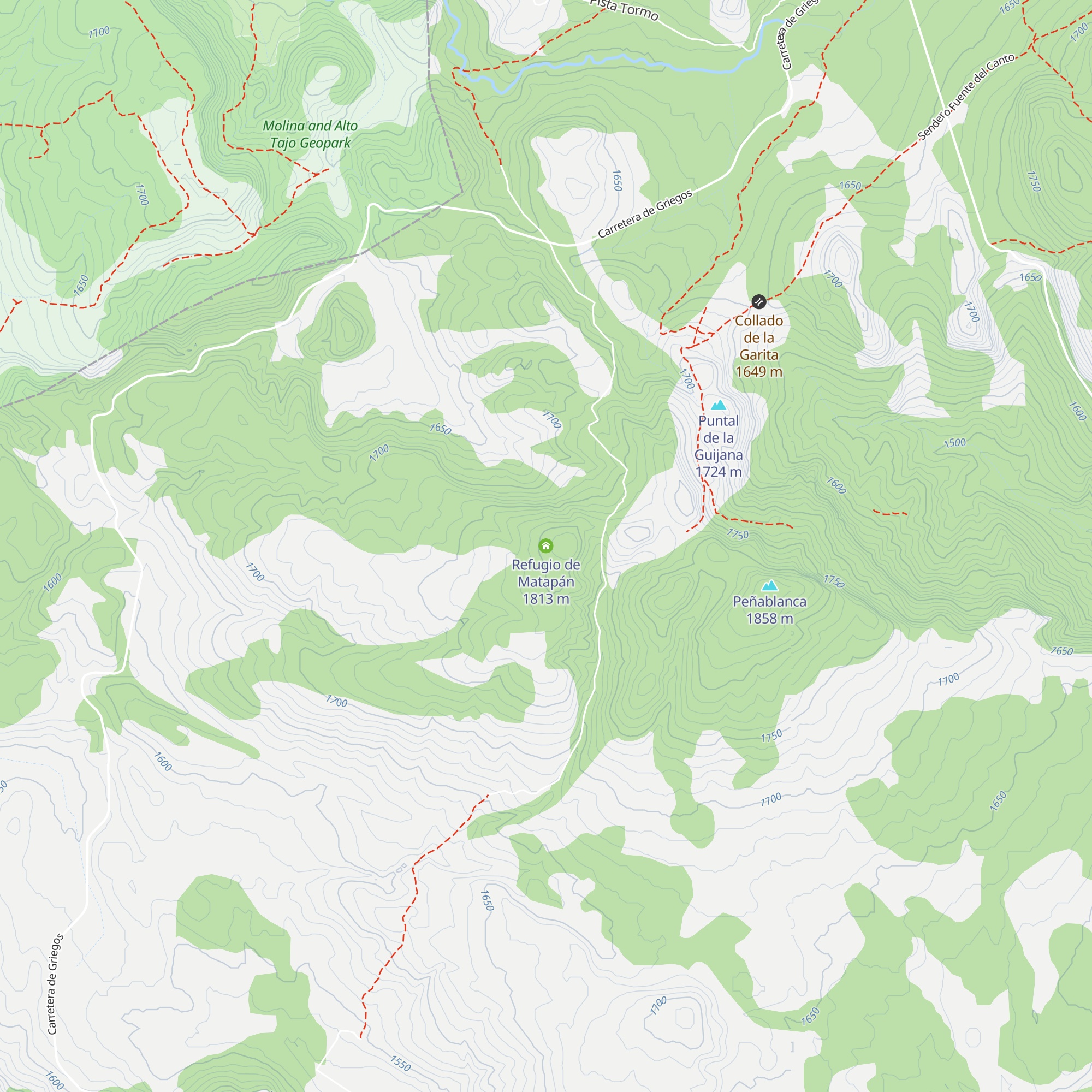 Refugio de Matapán map