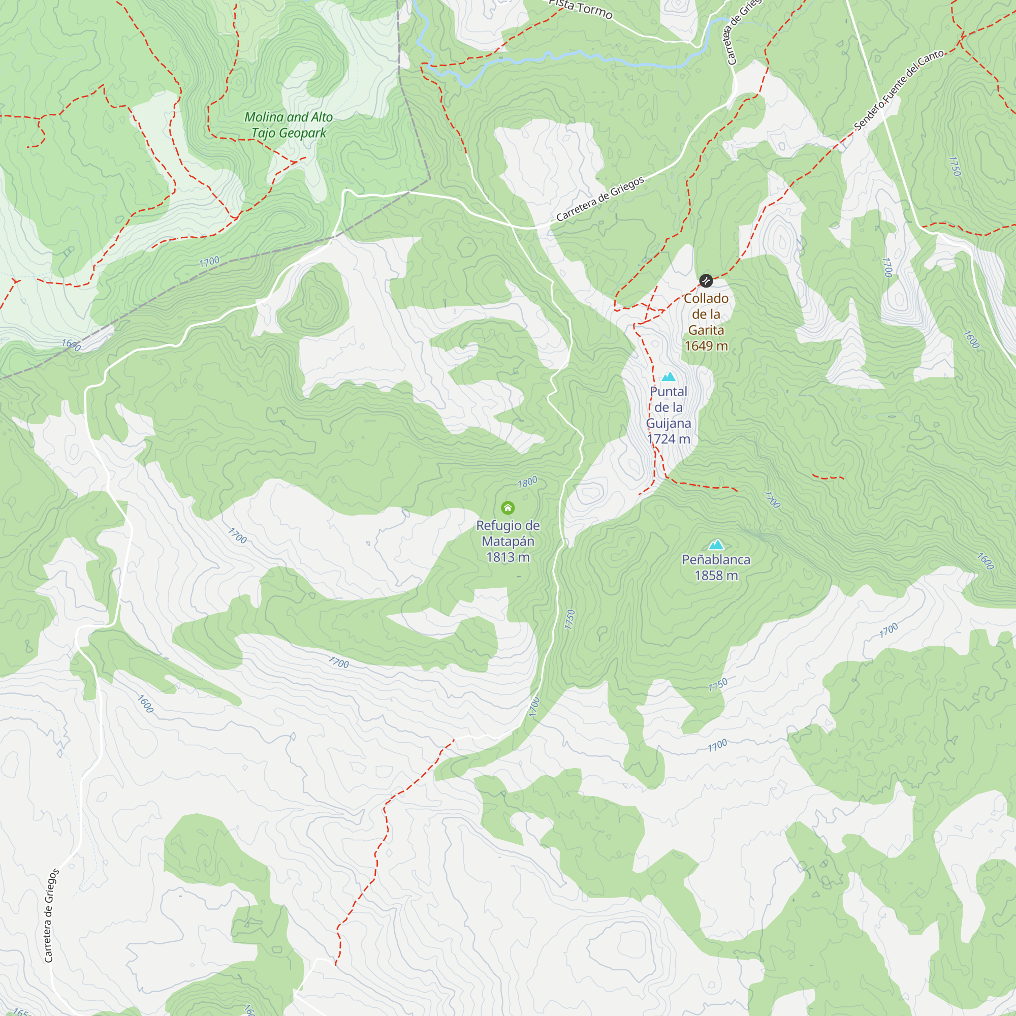 Refugio de Matapán map
