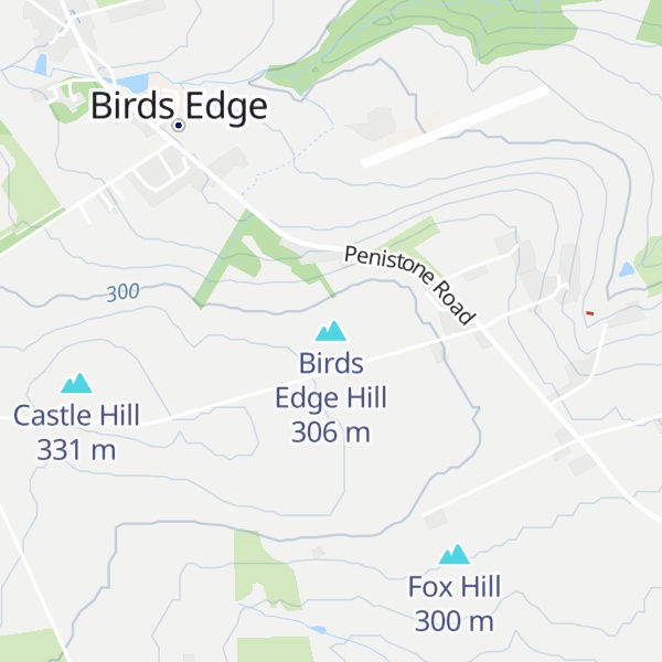 Map of Birds Edge Hill