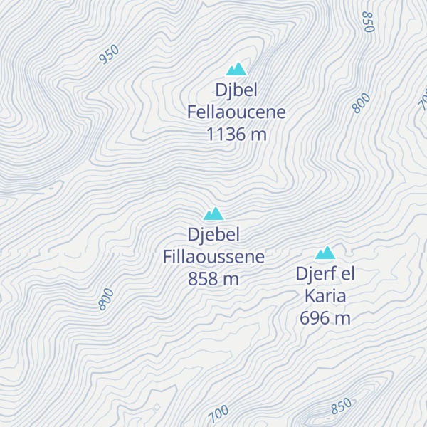Map of Djebel Fillaoussene