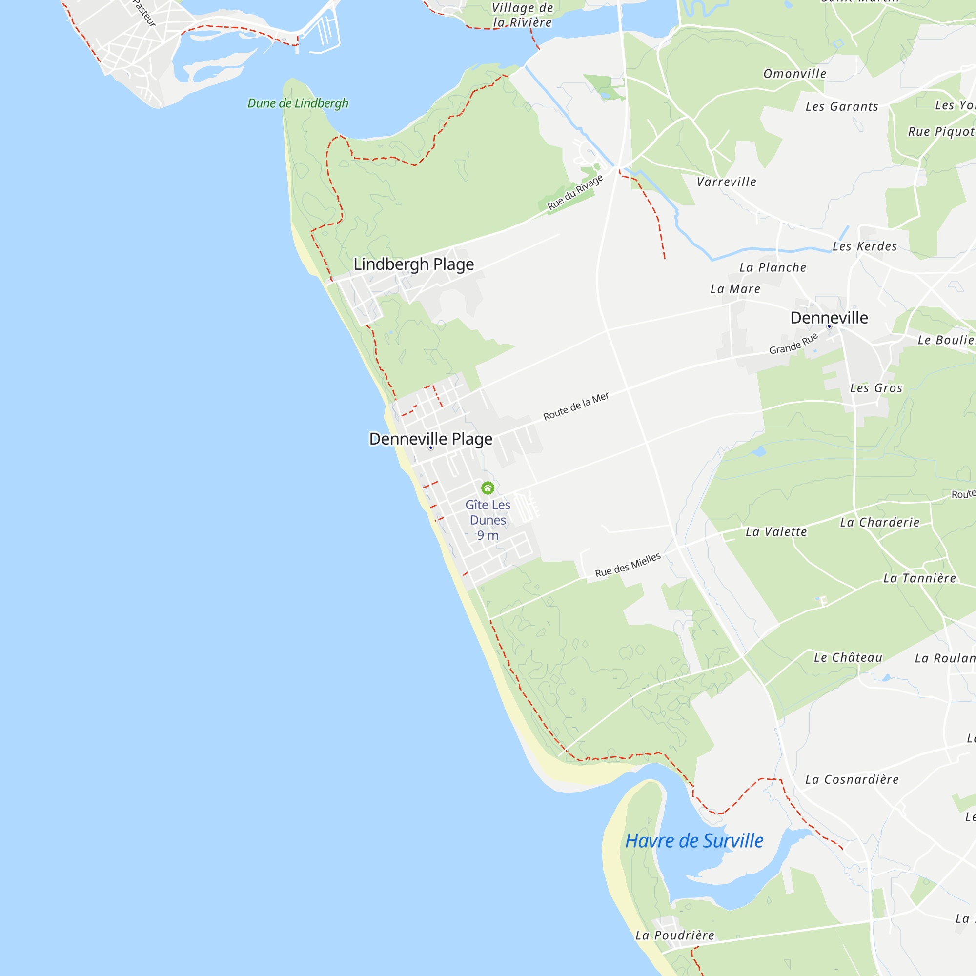 Gîte Les Dunes map