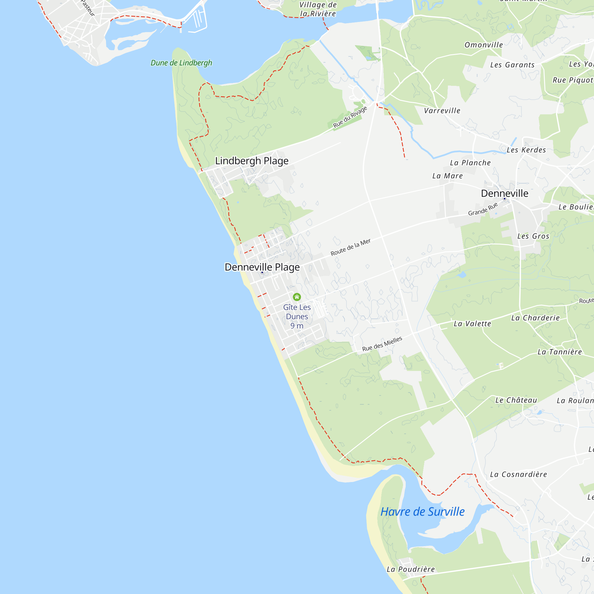 Gîte Les Dunes map