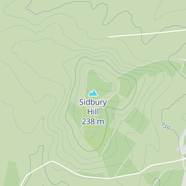 Map of Sidbury Hill
