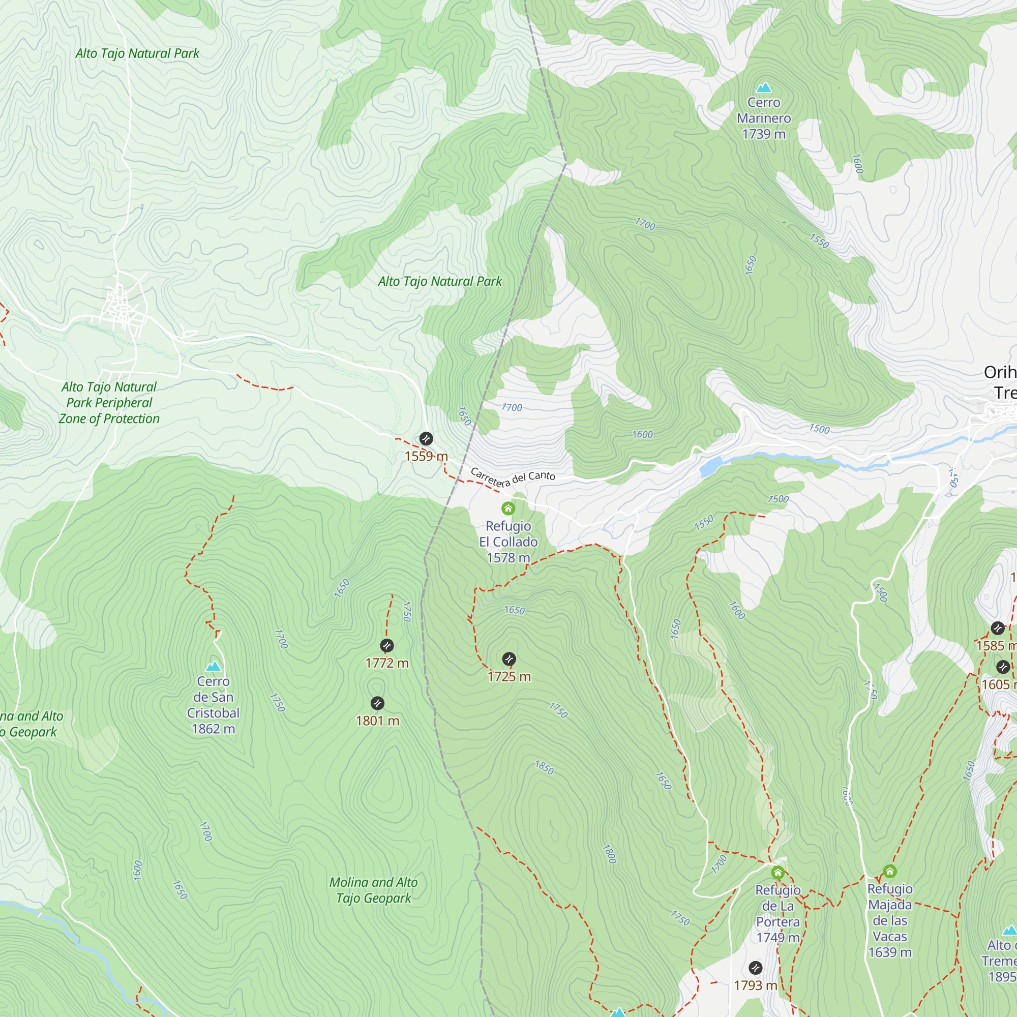 Refugio El Collado map