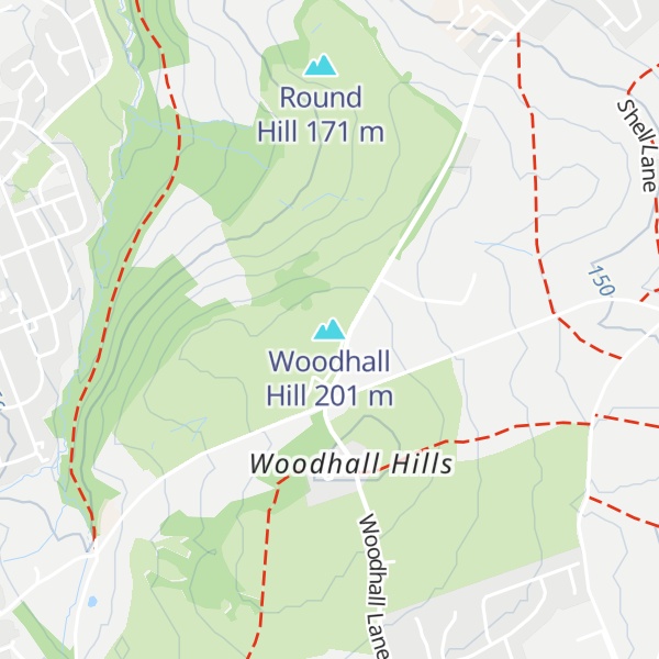 Map of Woodhall Hill